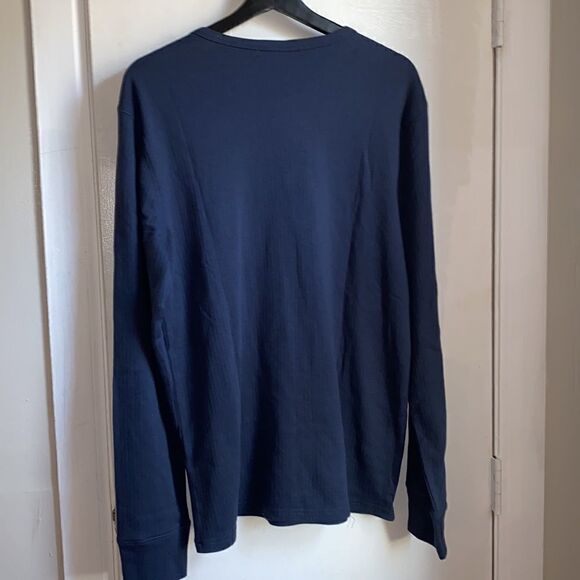 SLATE & STONE Navy Ribbed Long Sleeve TShirt-XL - Picture 5 of 9